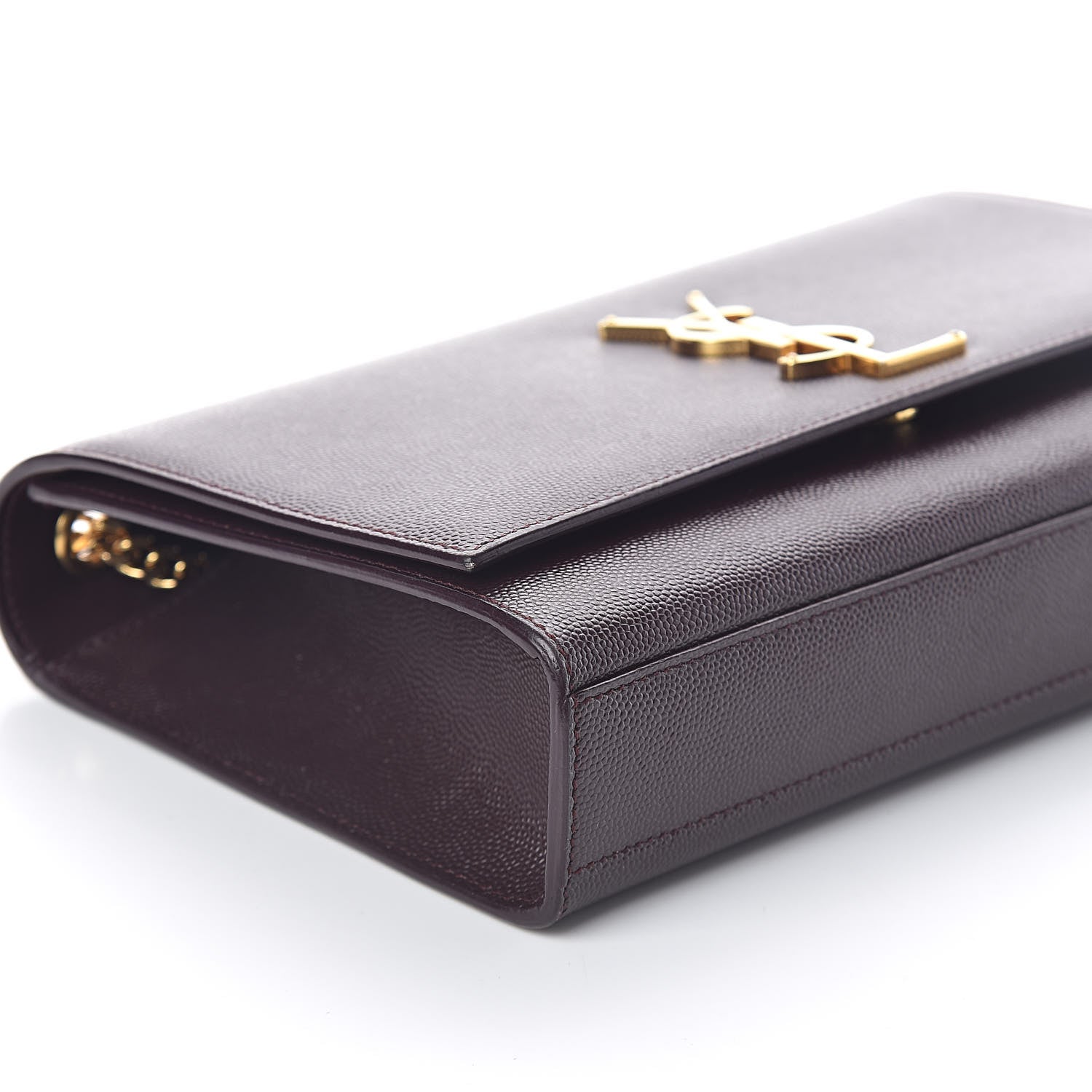 Saint Laurent Grain De Poudre Medium Classic Monogram Kate Satchel Amaranto 7 of 8