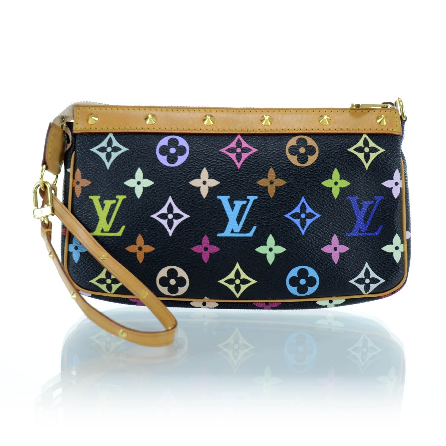 Louis Vuitton Monogram Multicolor Pochette Accessories Black 1 of 11