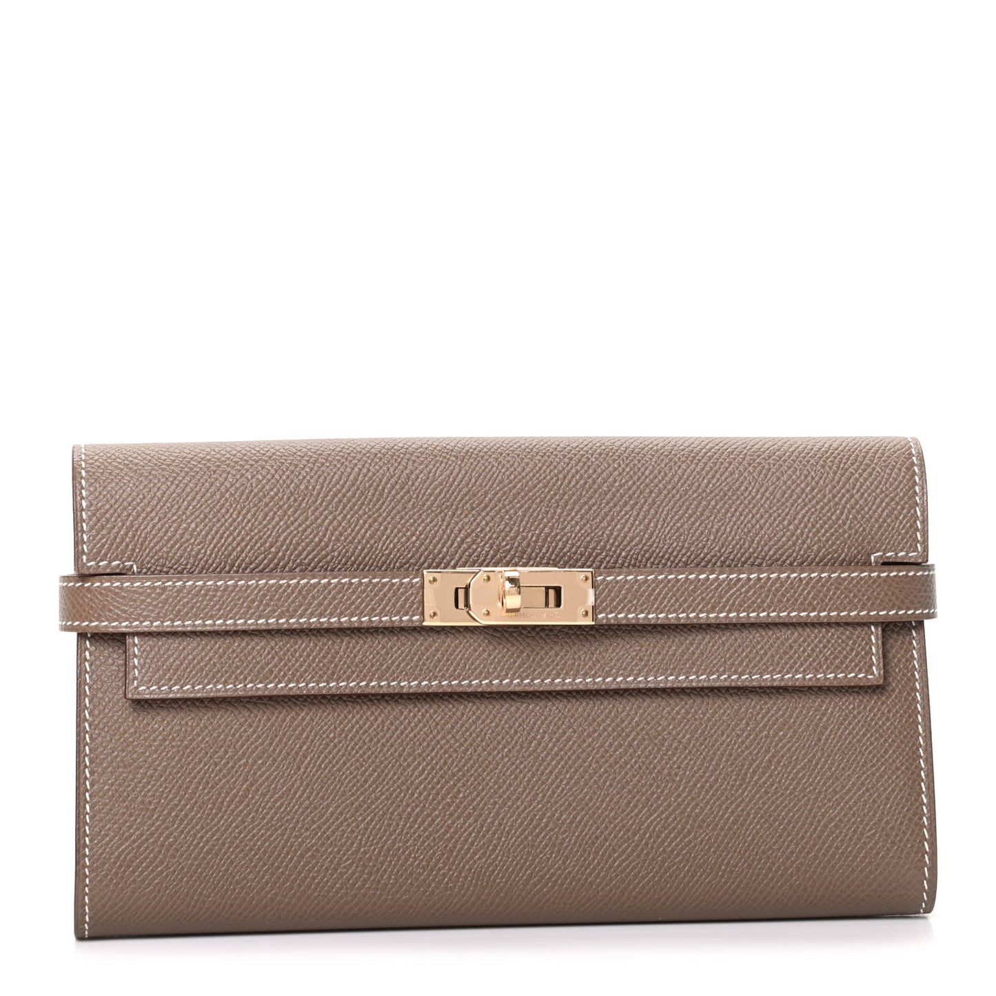 Epsom Kelly Longue Wallet Etoupe