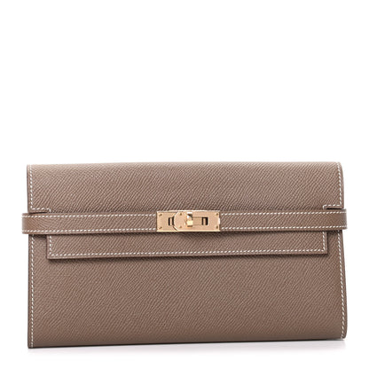 Hermes Epsom Kelly Longue Wallet Etoupe 1 of 8