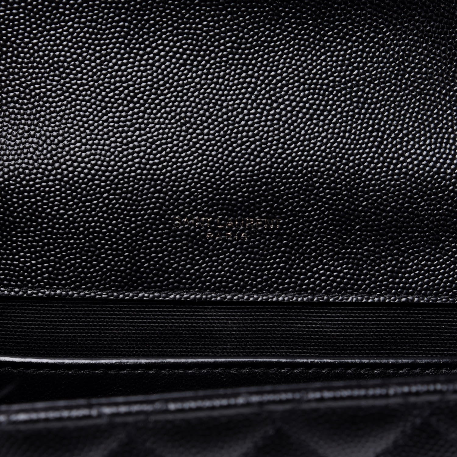 Saint Laurent Grain De Poudre Textured Mixed Matelasse Triquilt Medium Monogram Satchel Black 7 of 13