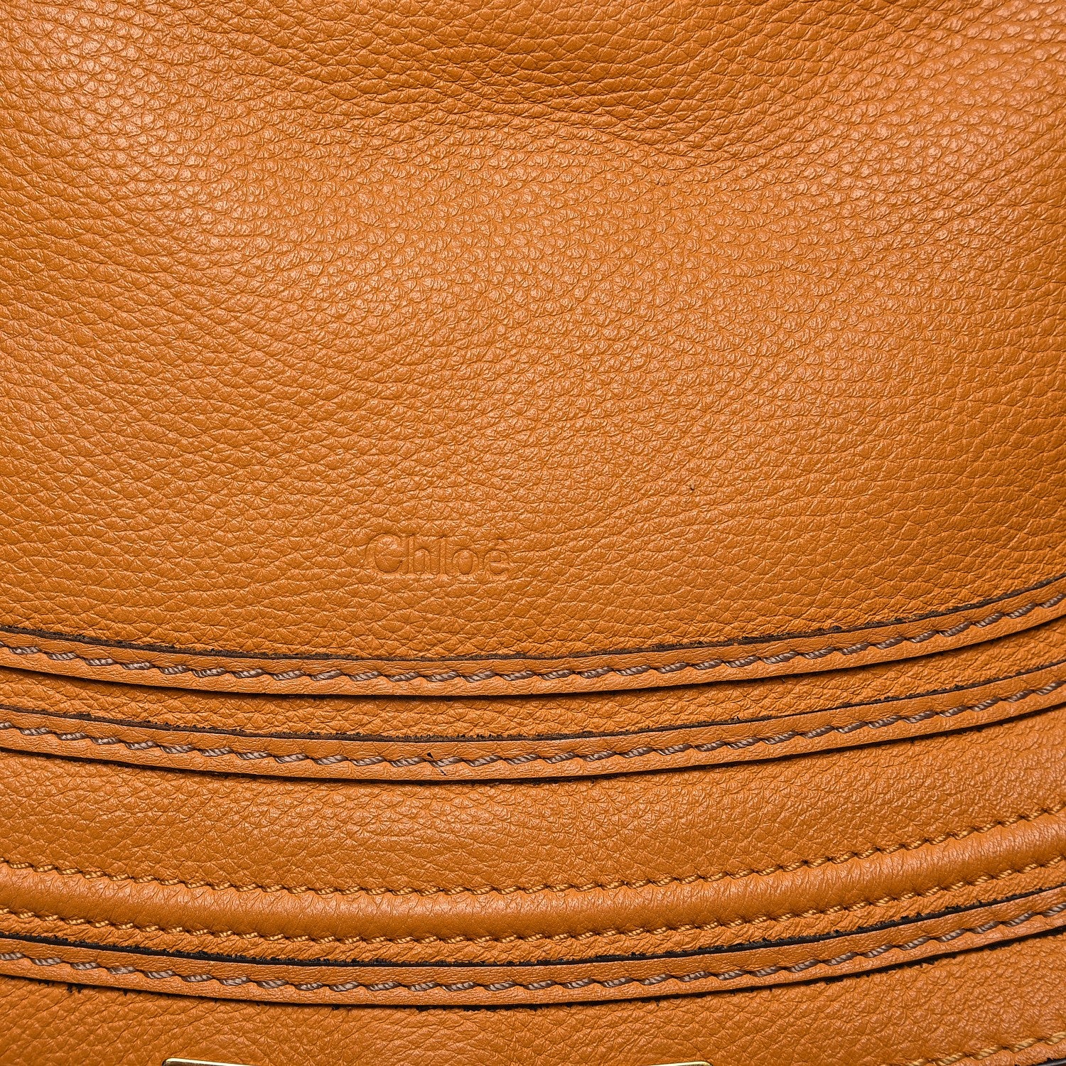 Chloe Calfskin Large Marcie Satchel Brown Sugar 9 of 11