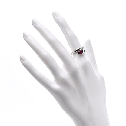 Bulgari 18K White Gold Diamond Ruby Astrea Wrap Ring 49 5 2 of 4
