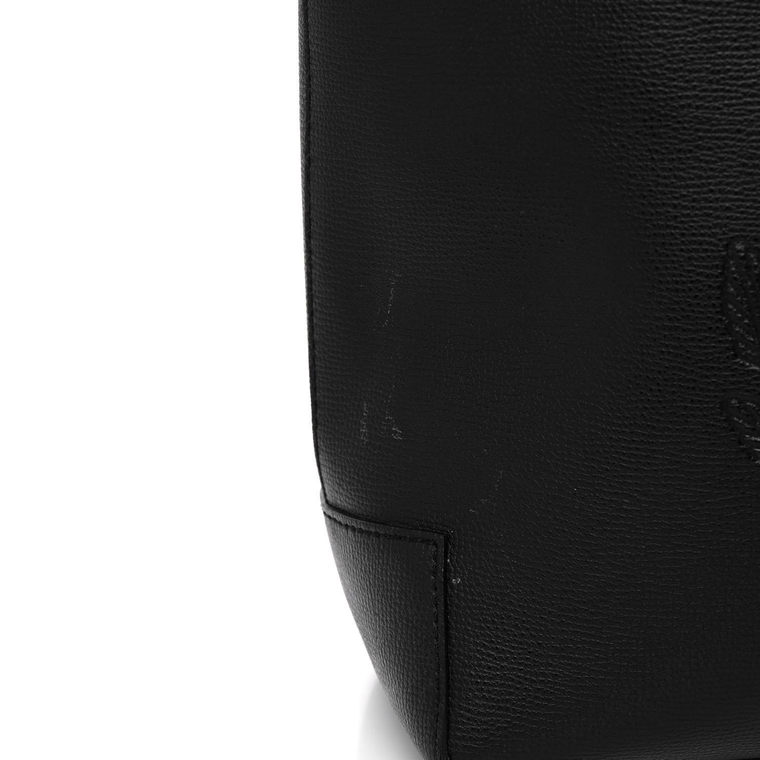 Burberry Calfskin Embossed Crest Medium Tote Black 11 of 12
