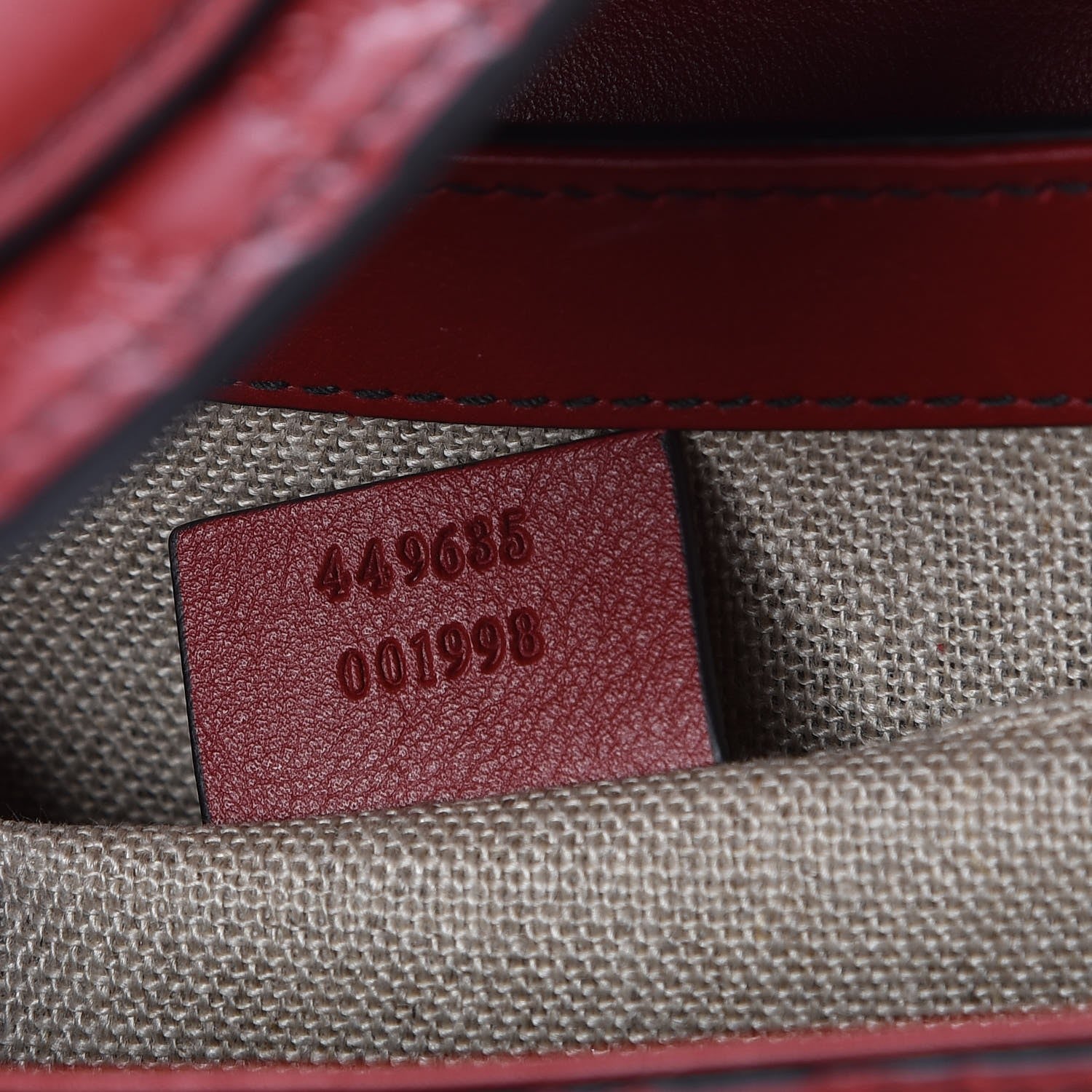 Gucci Microguccissima Medium Emily Chain Shoulder Bag Red 7 of 9