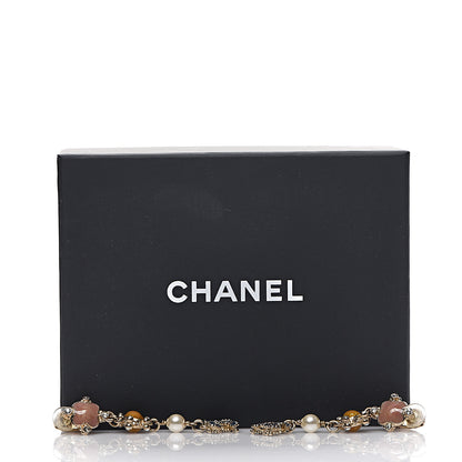 Chanel Crystal Enamel CC Drop Earrings Gold Multicolor 5 of 5
