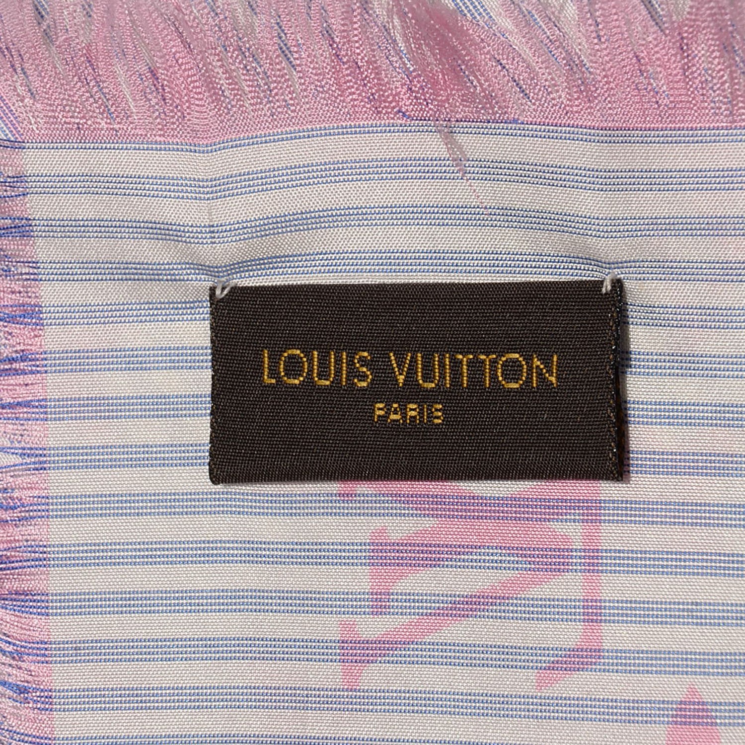 Louis Vuitton Silk Sur Mesure Square Scarf Pink 5 of 5