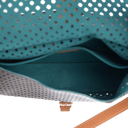 Louis Vuitton Monogram SC Flore Saumur Teal 5 of 9