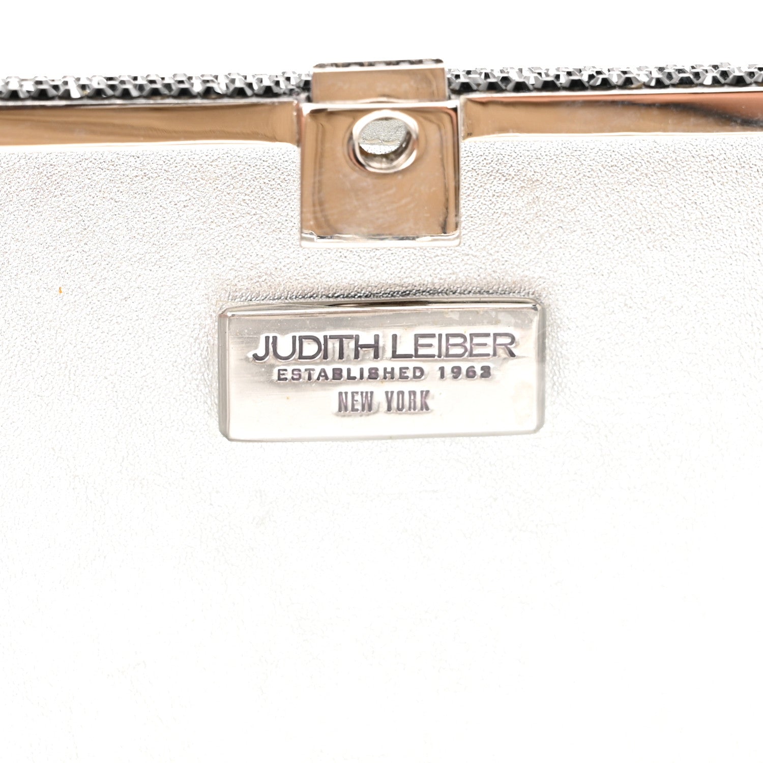 Judith Leiber Crystal Bespoke Slim Slide Clutch Black Silver 6 of 9