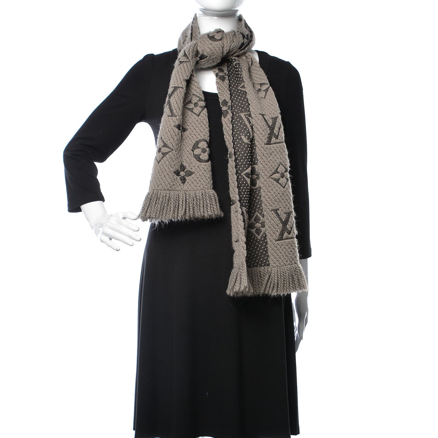 Wool Silk Logomania Scarf Verone