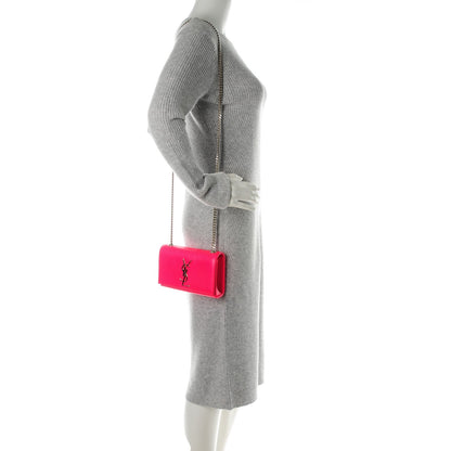 Saint Laurent Calfskin Small Classic Monogram Kate Satchel Neon Pink 4 of 7