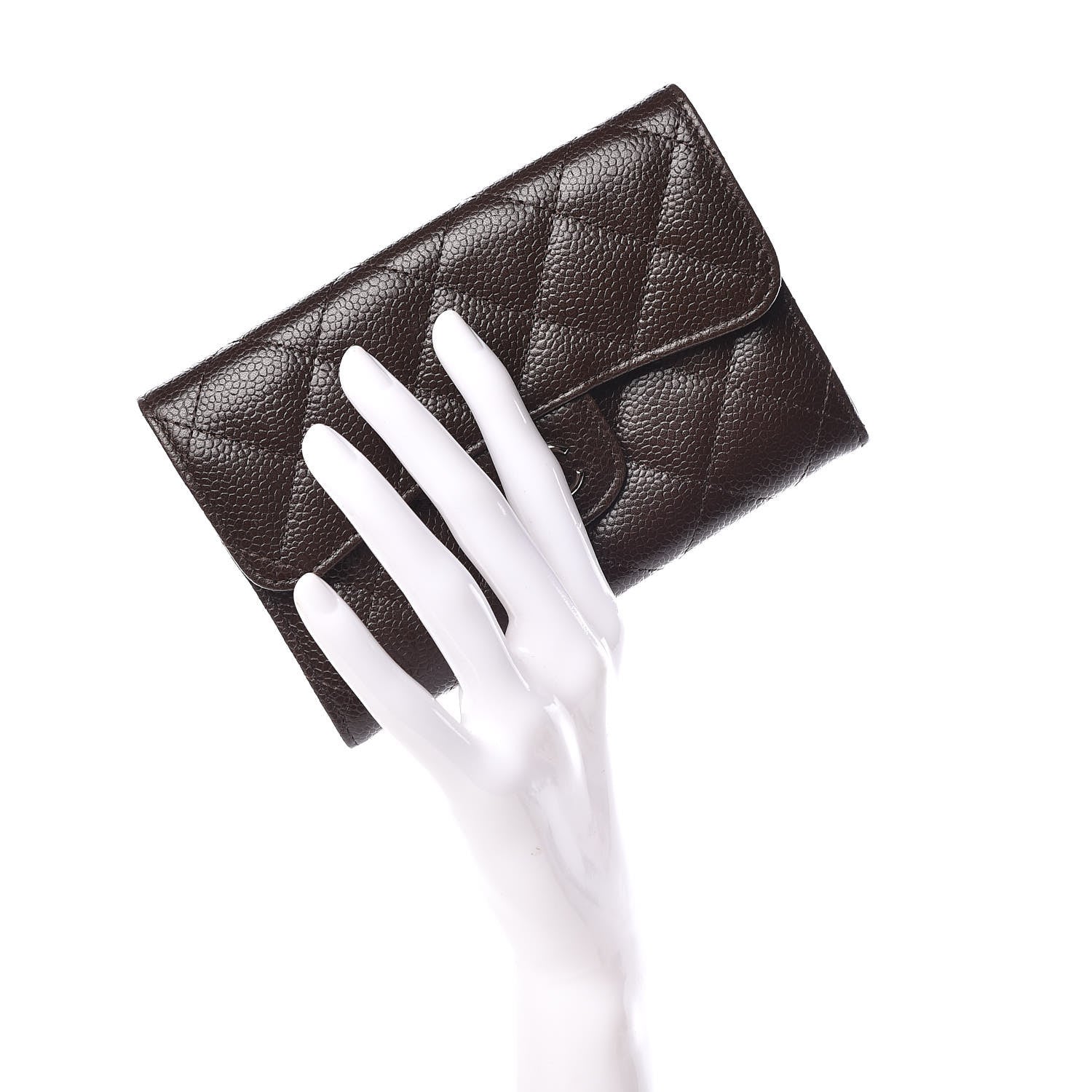 Chanel Caviar Quilted Small Flap Wallet Brown 2 of 9