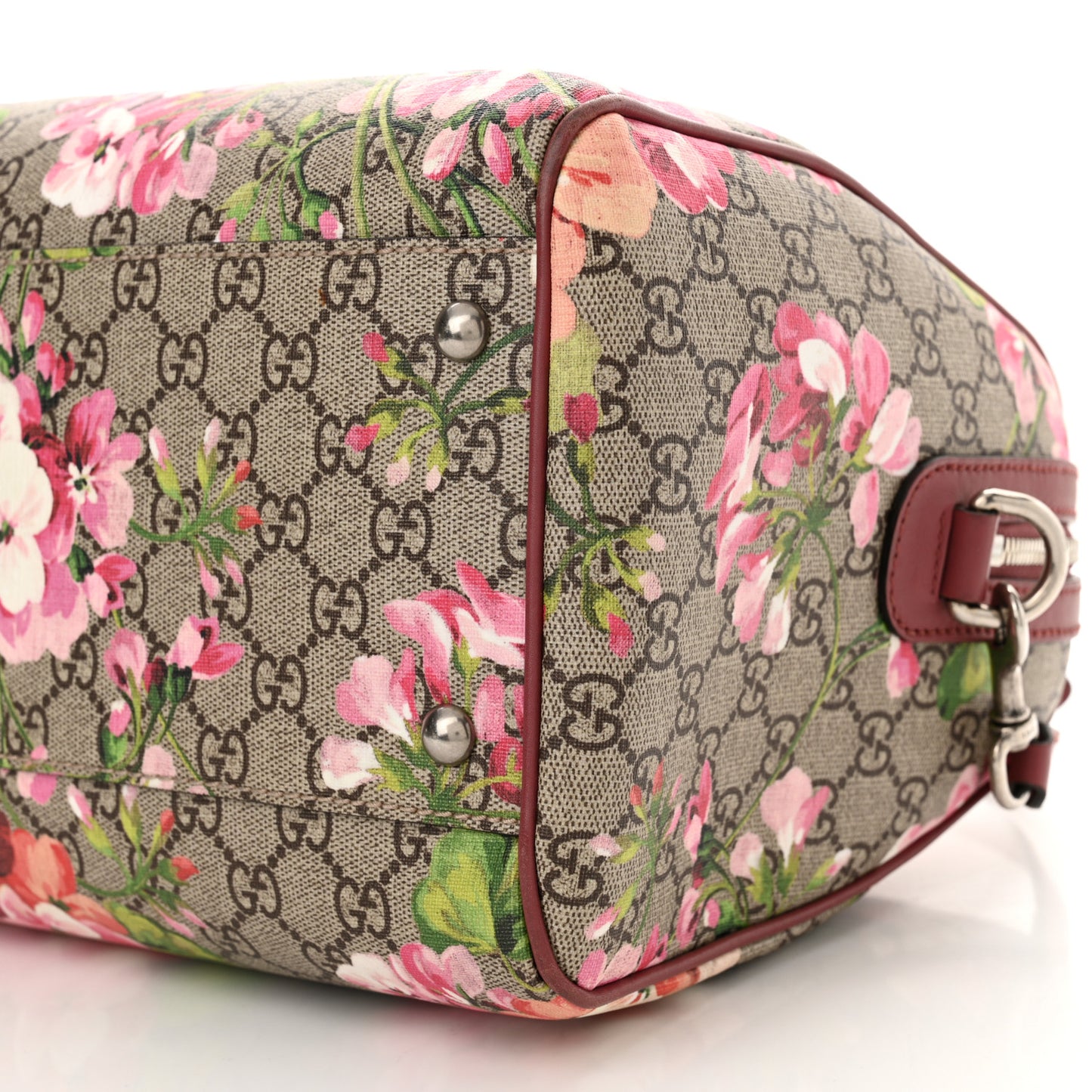 GG Supreme Monogram Blooms Medium Boston Beige Multicolor Dry Rose