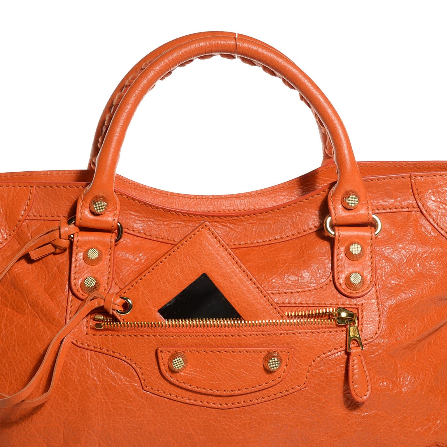 Agneau Giant 12 Gold Hardware City Tangerine