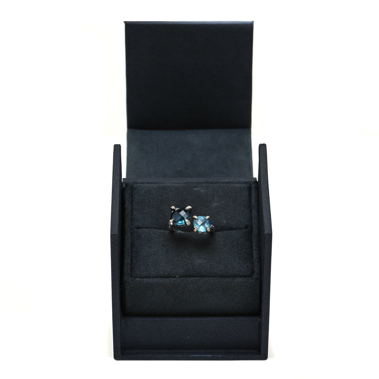 Sterling Silver Diamond Hampton Blue Topaz Chatelaine Bypass Ring 47 4