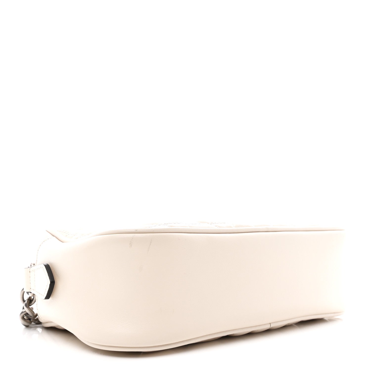 Gucci Calfskin Matelasse Aria Small GG Marmont Chain Shoulder Bag Mystic White 4 of 13