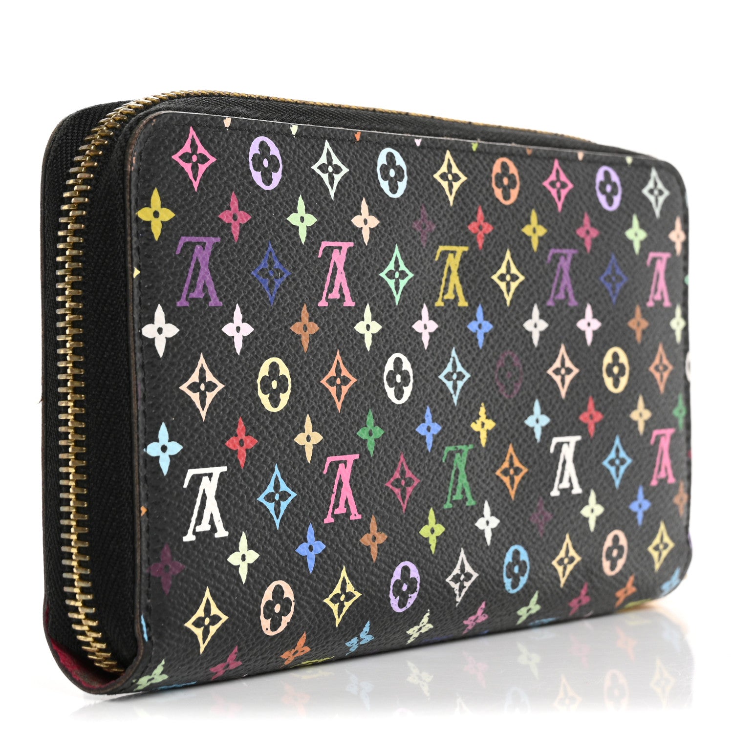 Louis Vuitton Monogram Multicolor Zippy Wallet Black Grenade 3 of 12