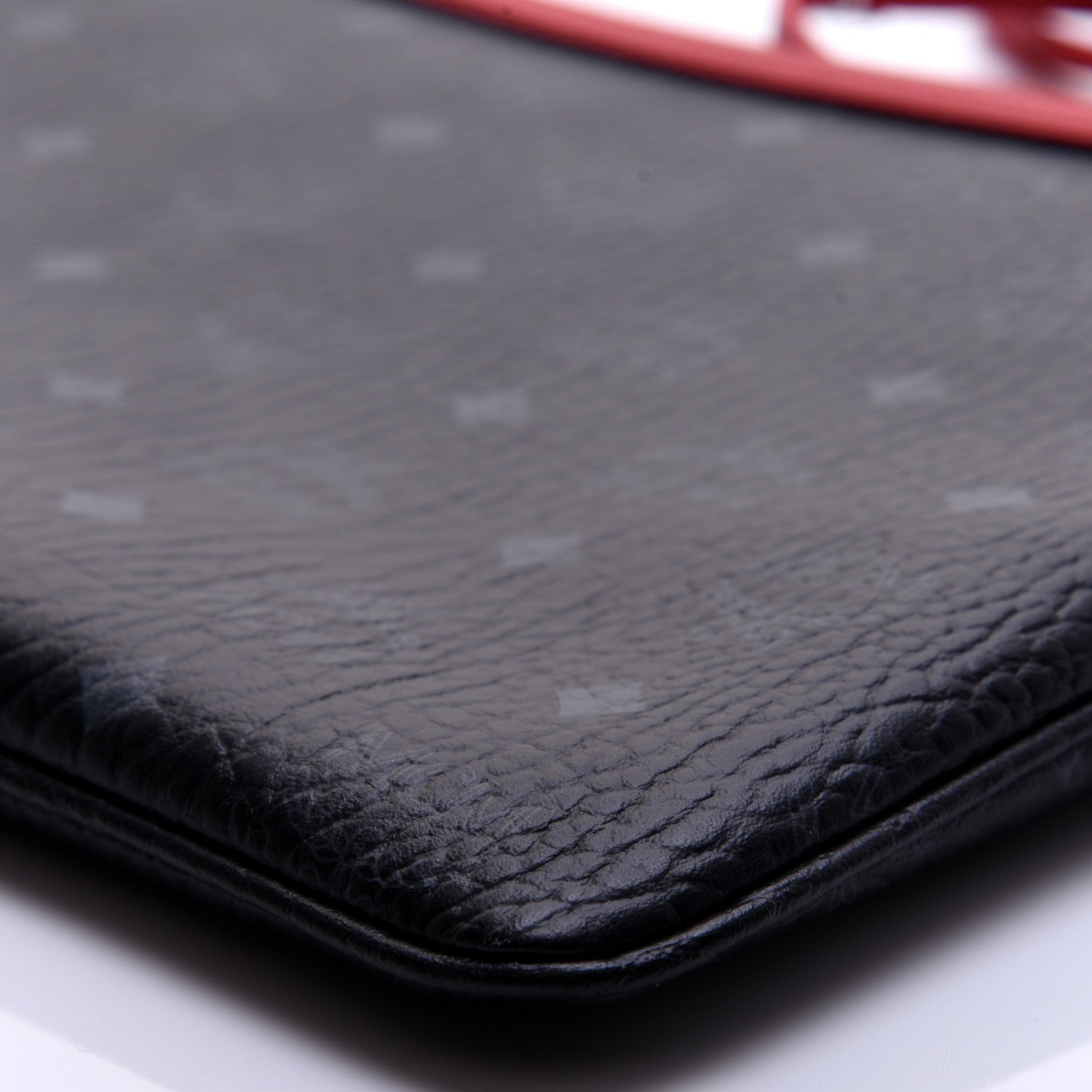 MCM Visetos Crossbody Pouch Black Red 7 of 11