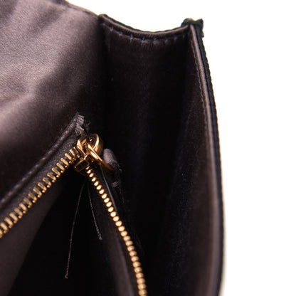 Prada Satin Pochette Bag Black 10 of 15