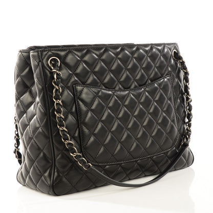 Chanel Lambskin Quilted Front Flap Tote Black 3 of 8