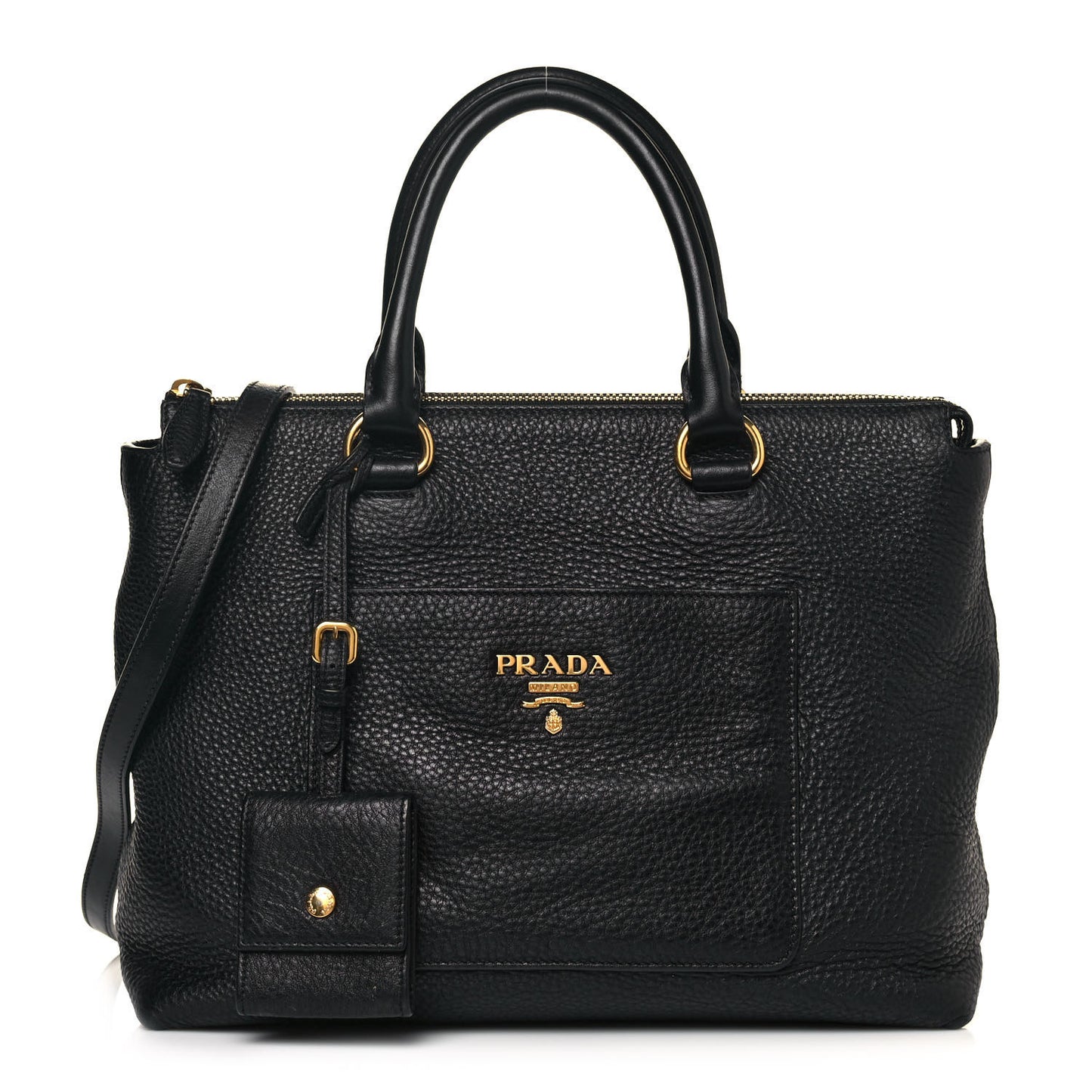 Vitello Daino Boxy Tote Black