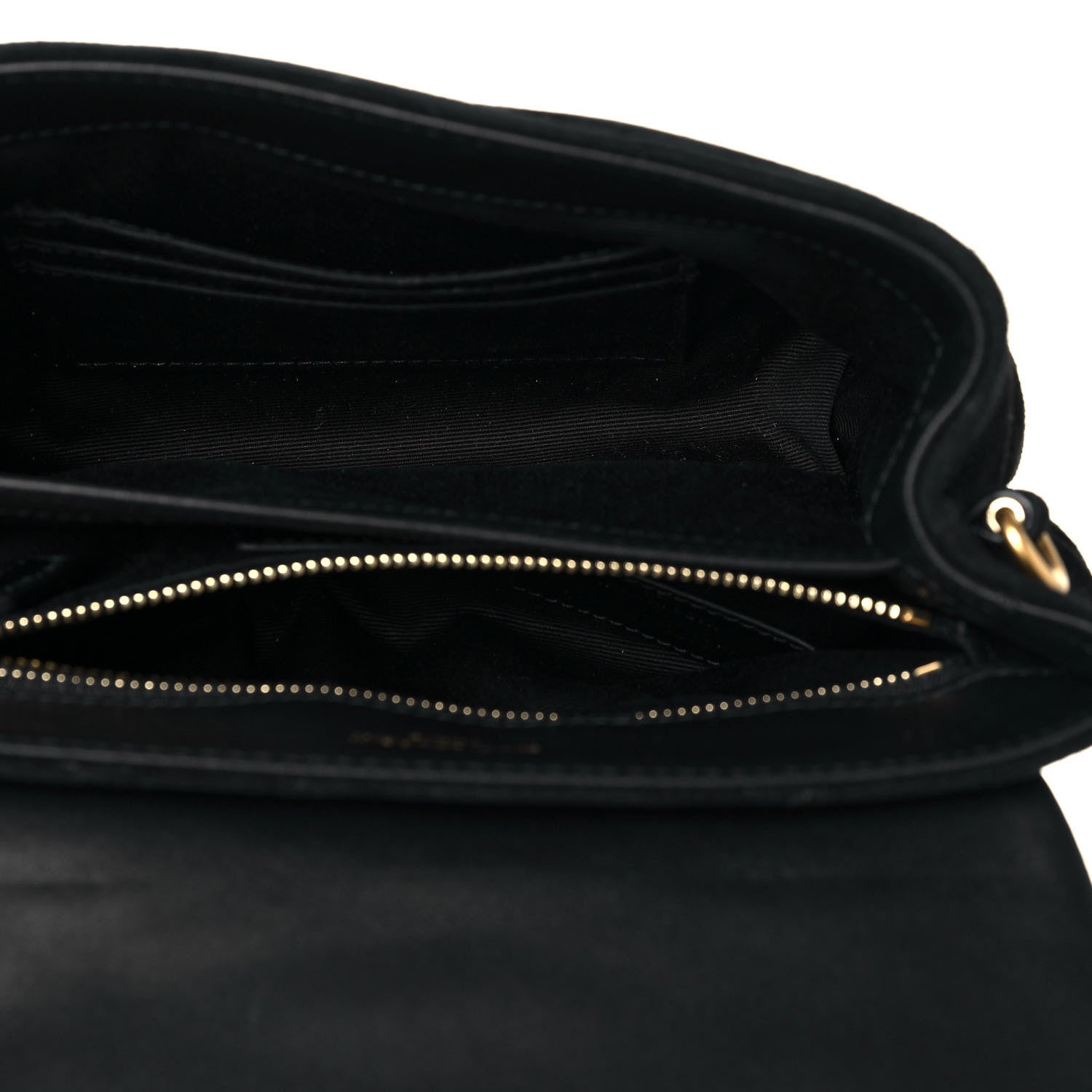 Saint Laurent Suede Y Quilted Monogram Toy Loulou Crossbody Bag Black 5 of 14