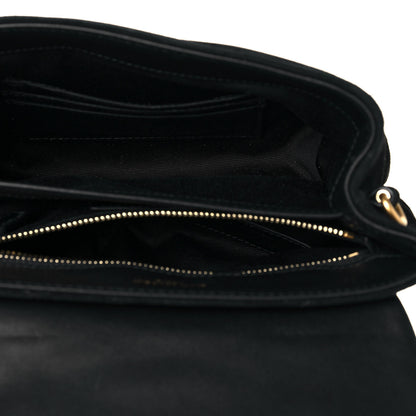 Saint Laurent Suede Y Quilted Monogram Toy Loulou Crossbody Bag Black 5 of 14
