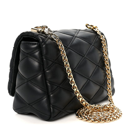 Louis Vuitton Lambskin Malletage Top Handle GO-14 MM Black 3 of 10