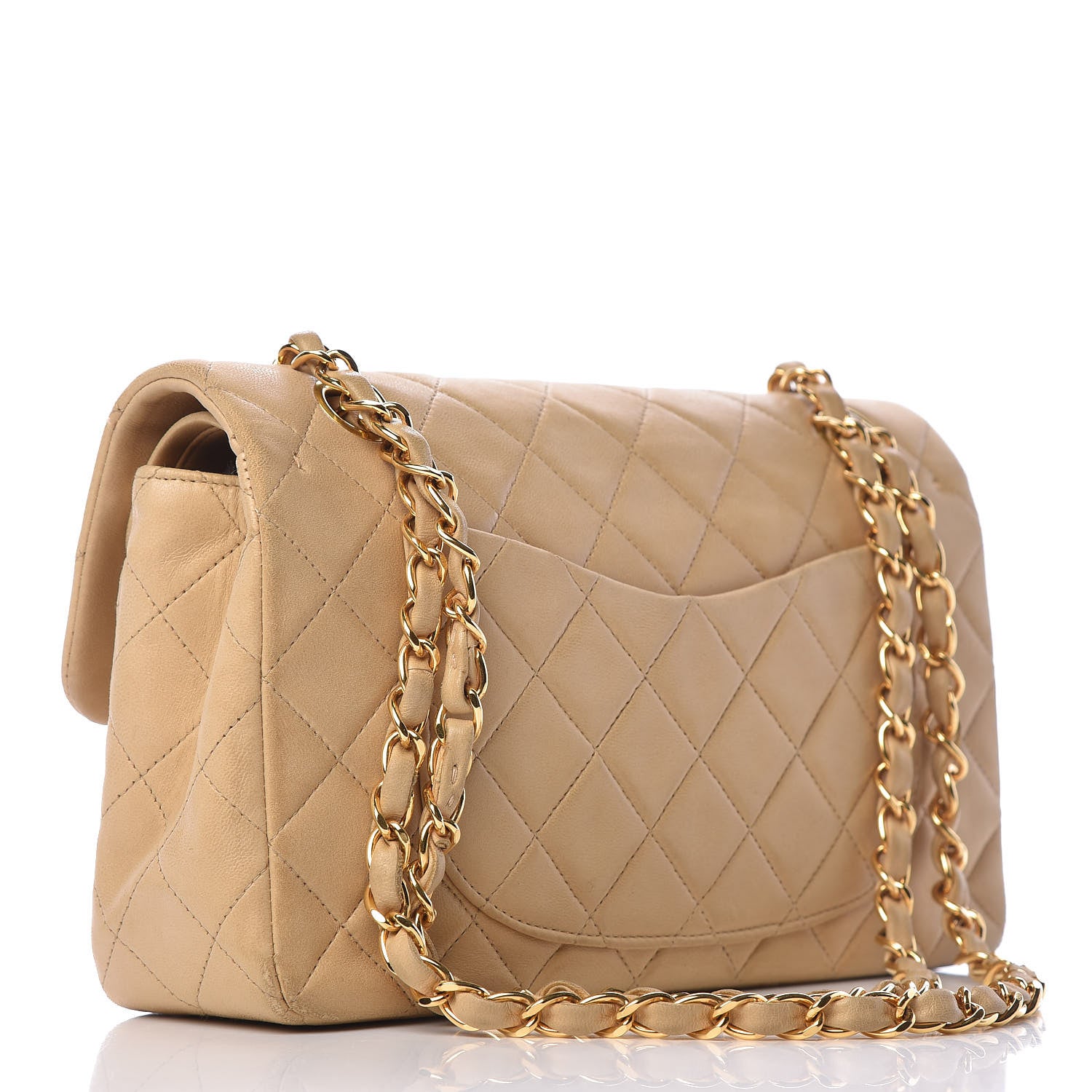 Chanel Lambskin Quilted Small Double Flap Beige 3 of 20
