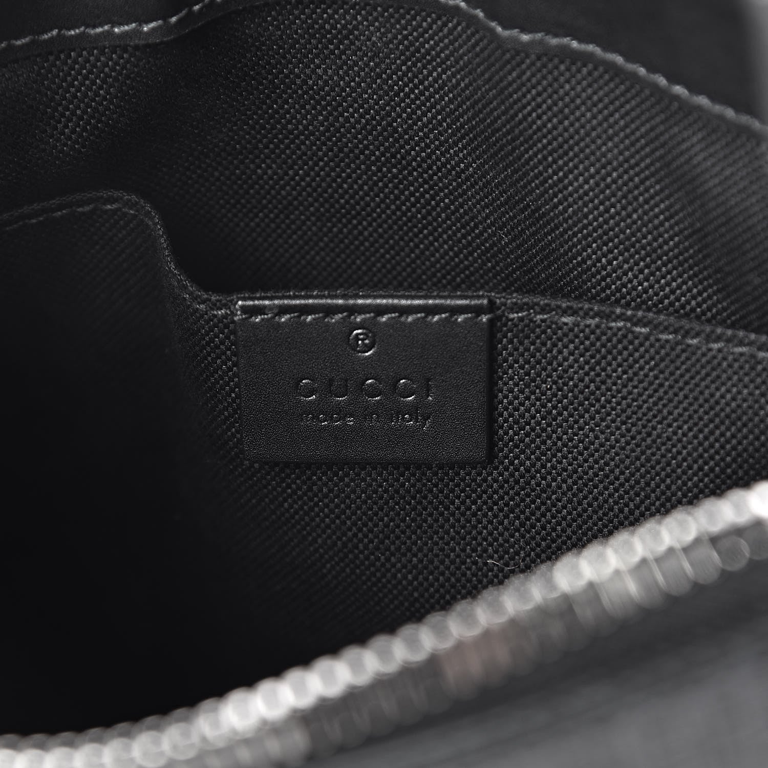 Gucci GG Supreme Monogram Web Small Flat Messenger Bag Black Grey 6 of 10