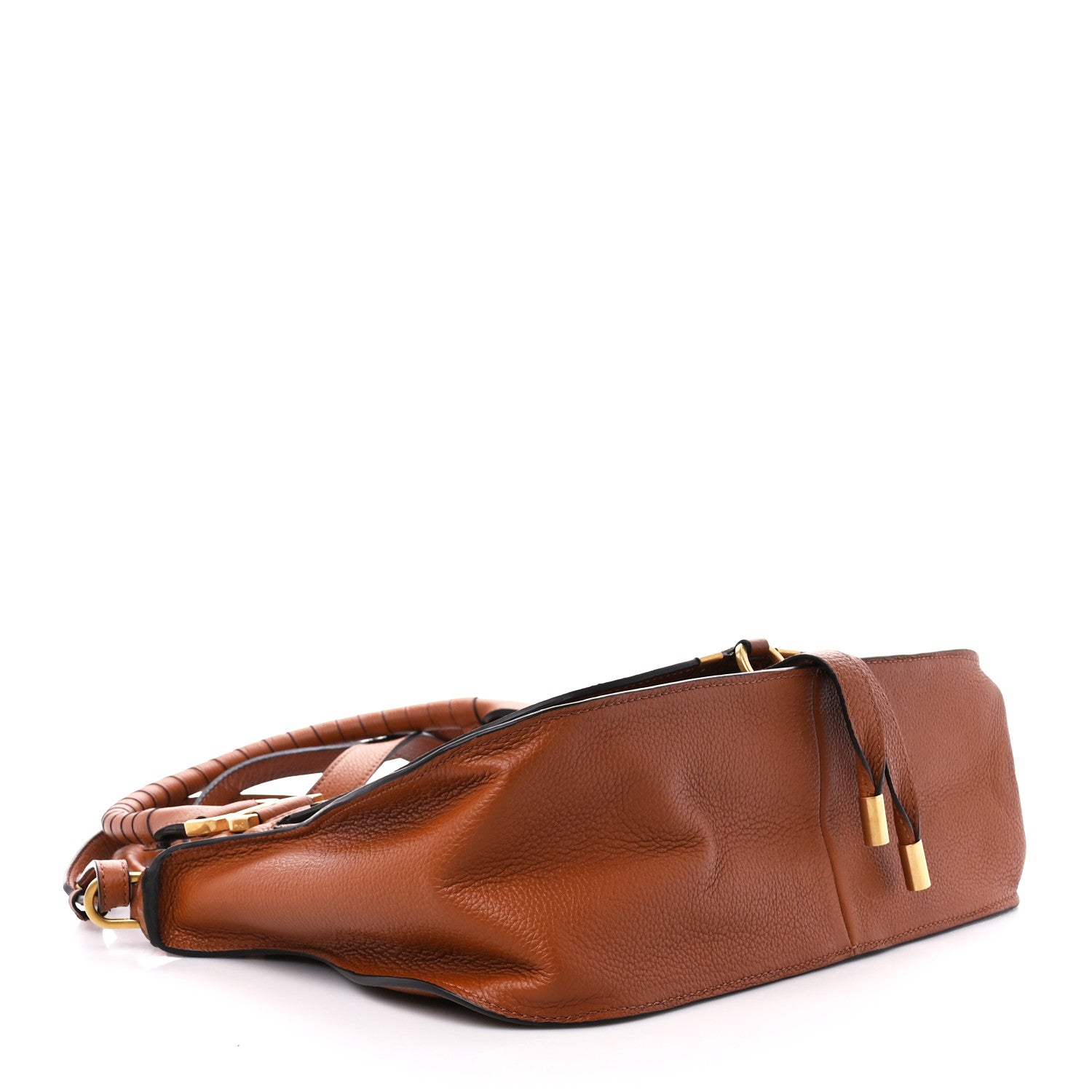 Chloe Calfskin Braided Medium Marcie Double Carry Tan 4 of 11