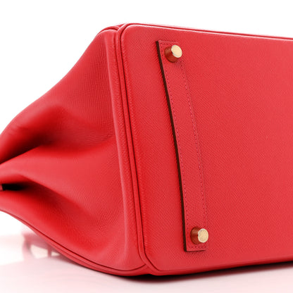 Hermes Epsom Birkin 35 Rouge Casaque 9 of 12