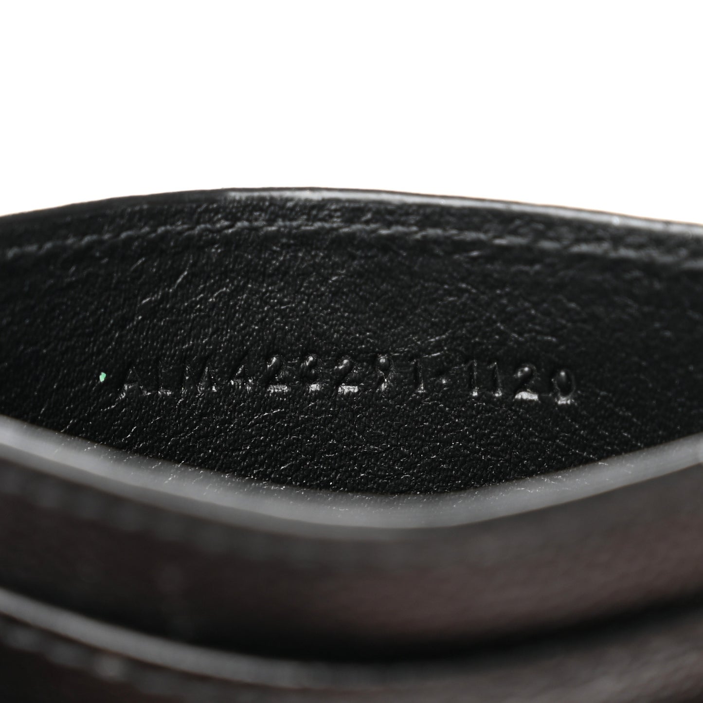 Grain De Poudre Matelasse Chevron Monogram Credit Card Case Black