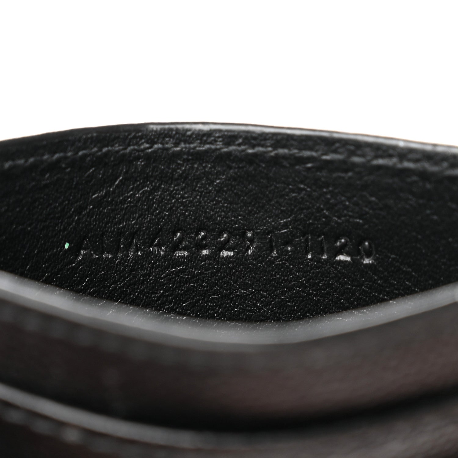 Saint Laurent Grain De Poudre Matelasse Chevron Monogram Credit Card Case Black 7 of 7