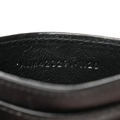 Saint Laurent Grain De Poudre Matelasse Chevron Monogram Credit Card Case Black 7 of 7