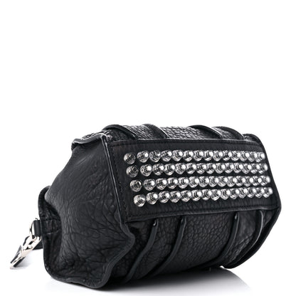 Alexander Wang Pebbled Lambskin Inside Out Rockie Black Clear Resin Hardware 3 of 13