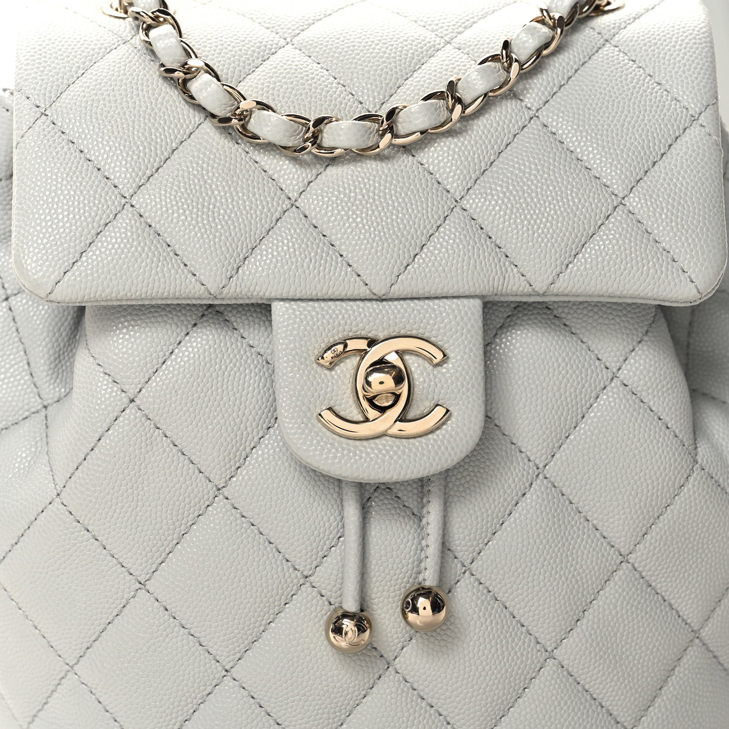 Chanel Caviar Quilted Mini Urban Spirit Backpack Light Blue 8 of 10