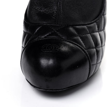 Chanel Lambskin Quilted CC Booties 39 Black 11 of 12