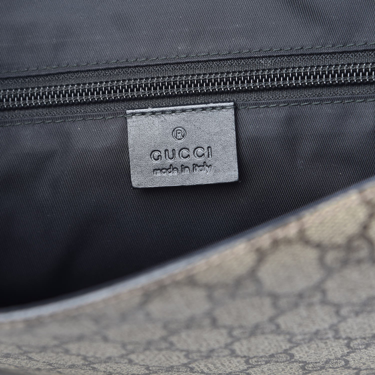 Gucci GG Supreme Monogram Web Flap Messenger Bag Black 6 of 7