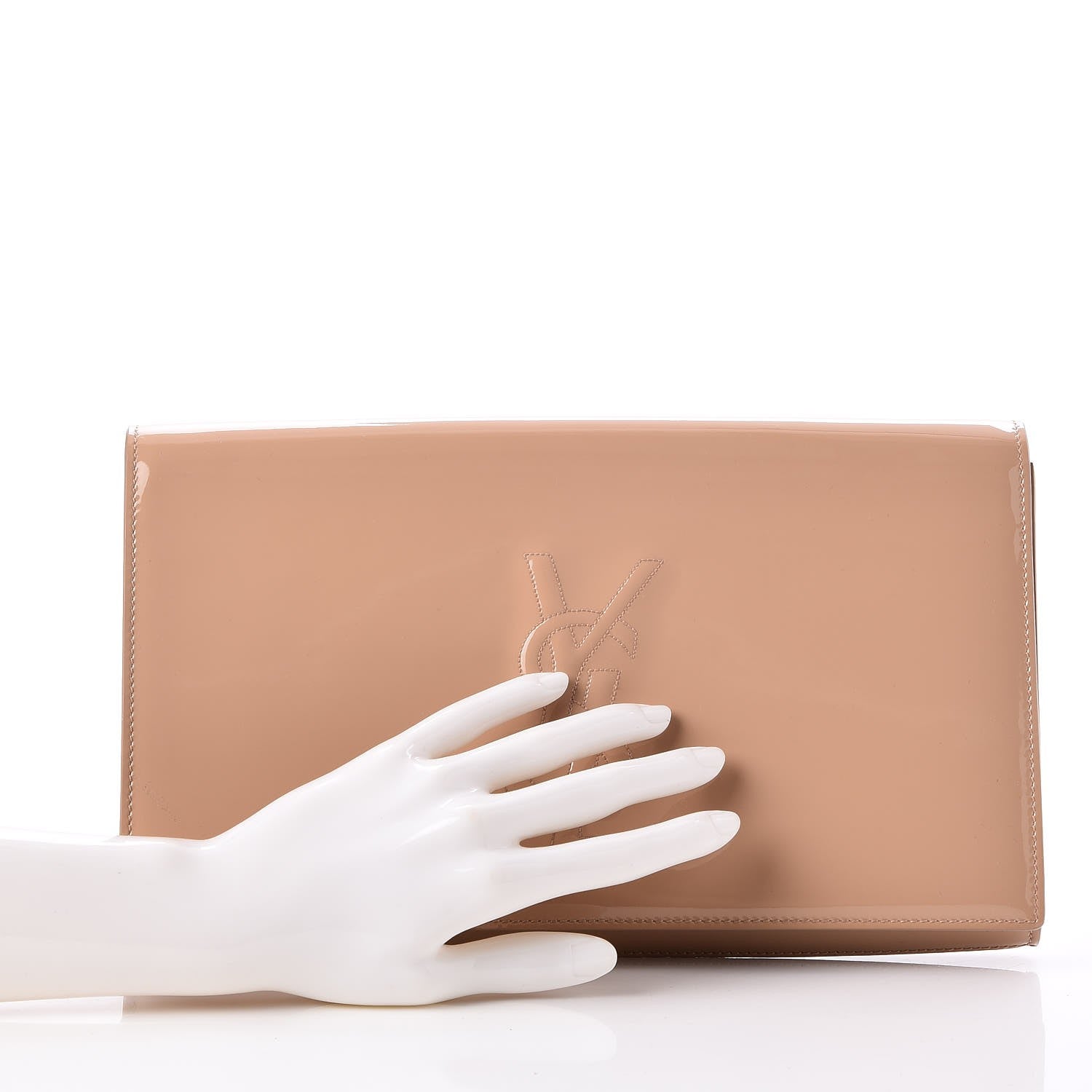 Saint Laurent Patent Calfskin Monogram Large Belle De Jour Clutch Chair 2 of 7