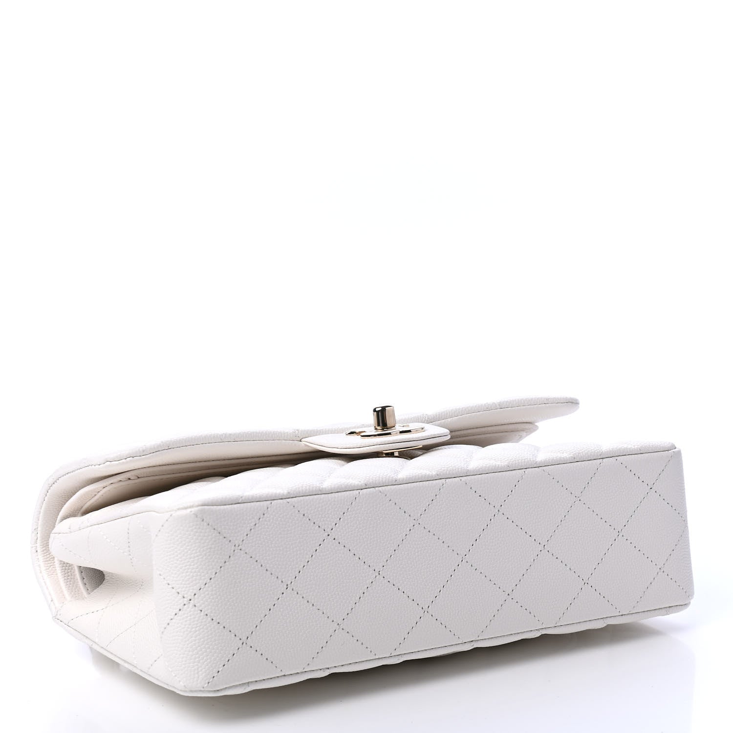 Chanel Caviar Quilted Small Double Flap White 3 of 4