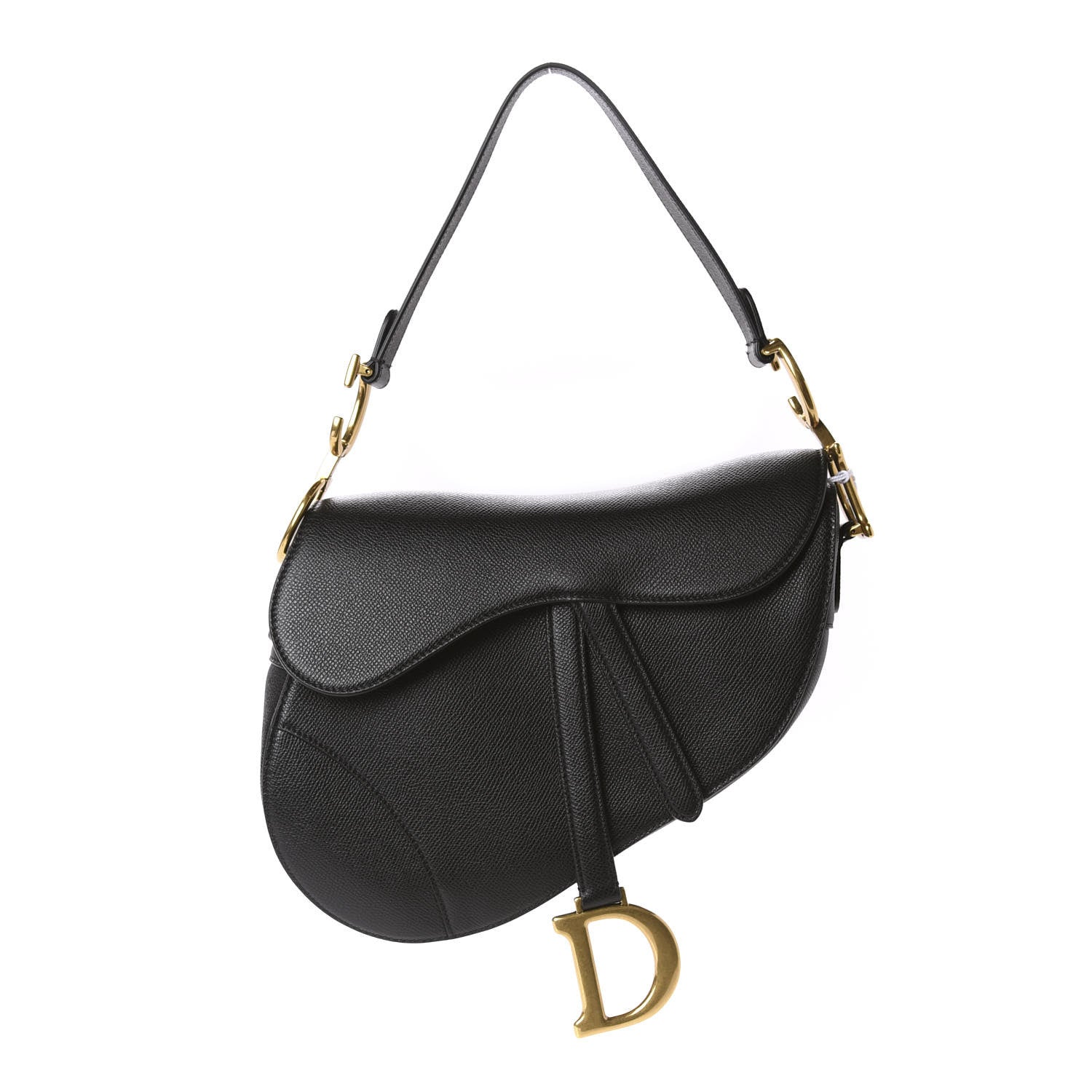 Christian Dior Grained Calfskin Saddle Bag Black 1 of 11
