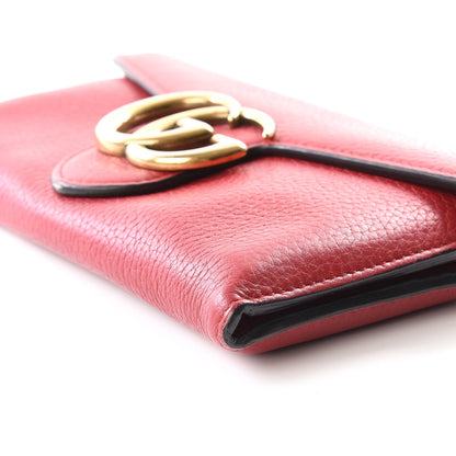 Gucci Cellarius Calfskin GG Marmont Continental Wallet Hibiscus Red 6 of 9