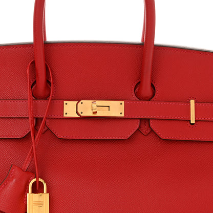 Hermes Epsom Birkin 35 Rouge Casaque 8 of 13
