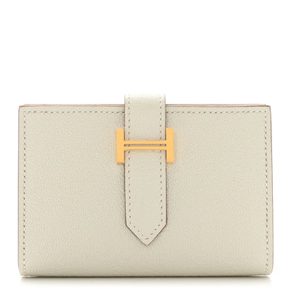 Hermes Chevre Mysore Mini Bearn Wallet Mushroom 1 of 9