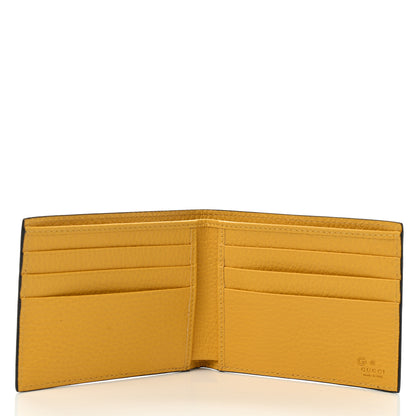 Gucci Dollar Calfskin Bi-Color Interlocking G Bi-Fold Wallet Black New Buttercup 5 of 7