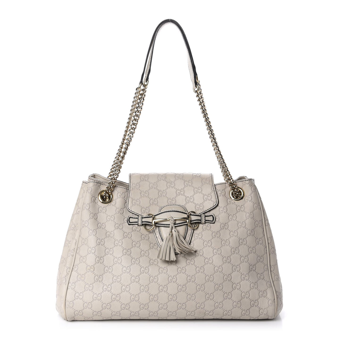 Guccissima Signature Medium Emily Shoulder Bag Mystic White
