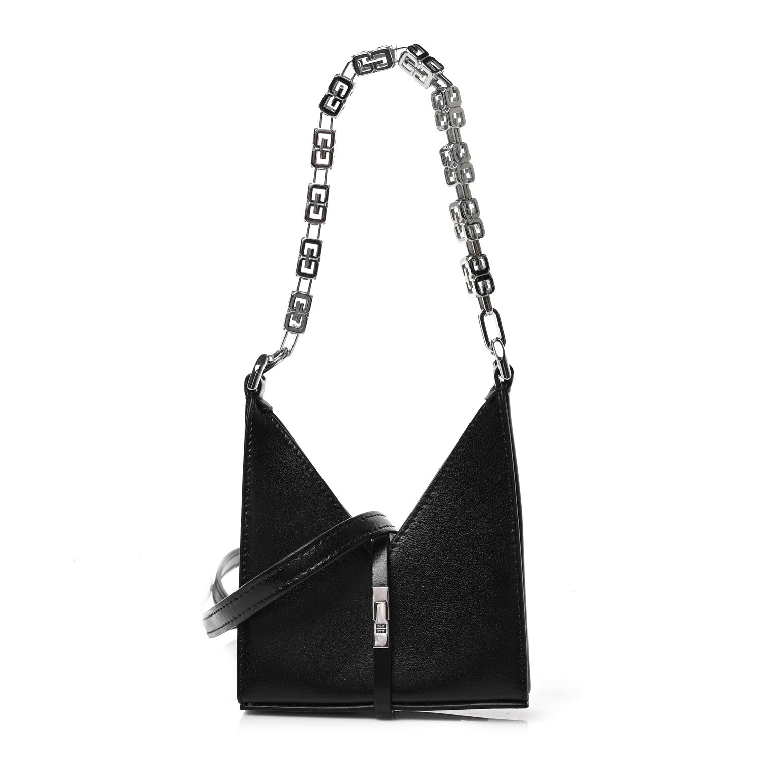 Givenchy Brushed Calfskin Micro Cut Out Shoulder Bag Black 1 of 8