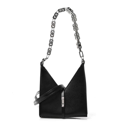 Givenchy Brushed Calfskin Micro Cut Out Shoulder Bag Black 1 of 8