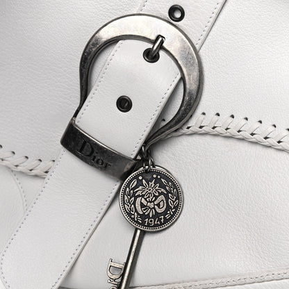 Christian Dior Calfskin Whipstitch Gaucho Double Saddle Bag White 16 of 16